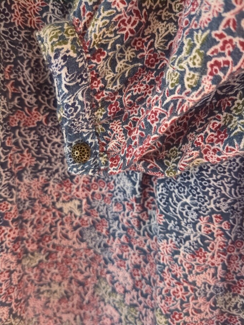 Med Long Sleeve Lucky Brand Half Button Up Blouse / Tunic / Top - Picture 9 of 12